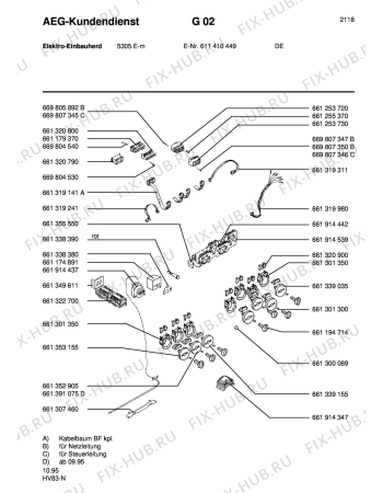 Взрыв-схема плиты (духовки) Aeg COMP. 5305E-M - Схема узла Section6
